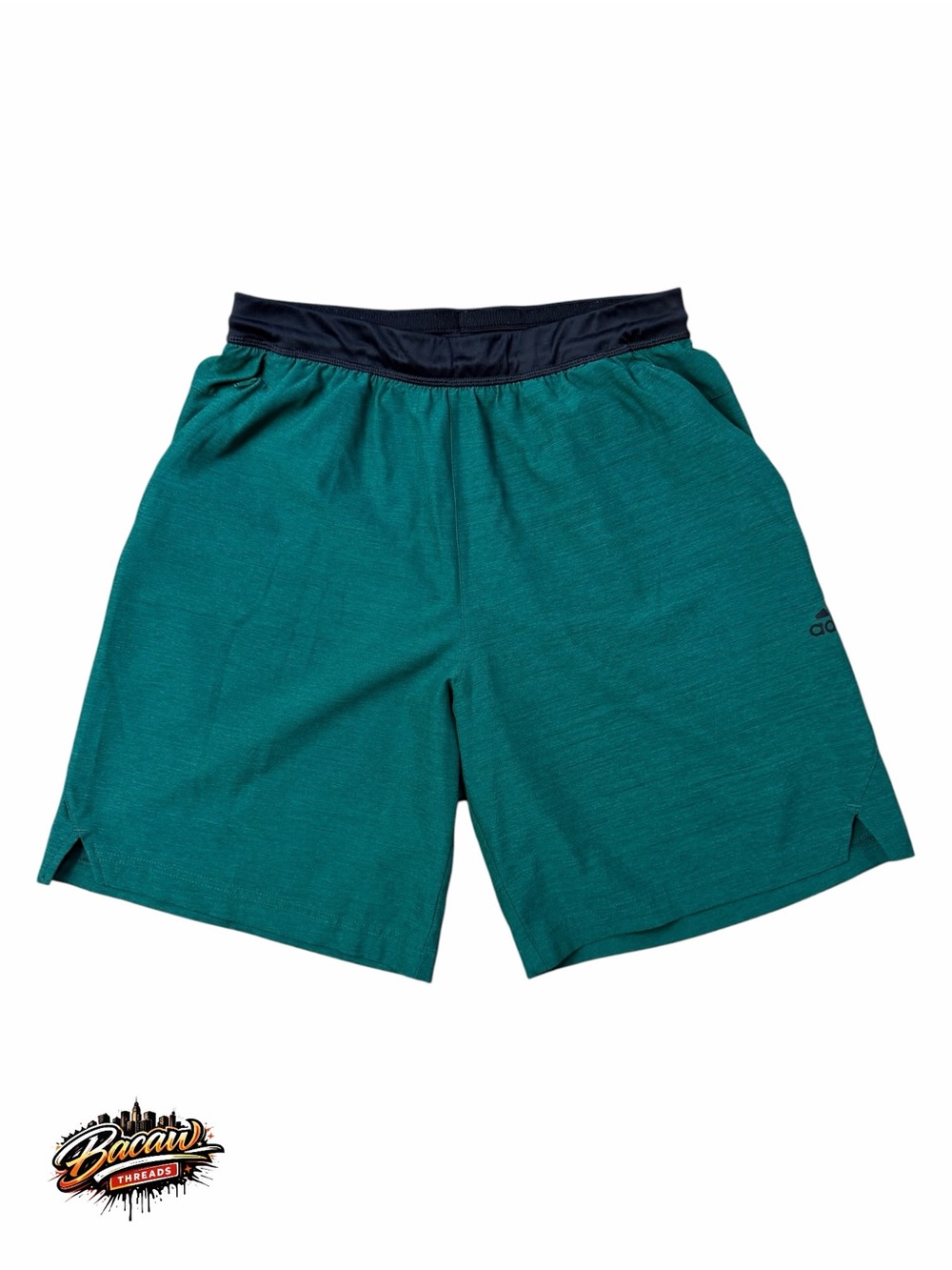 adidas Men's Medium Axis Knit 3.0 Athletic Training Green Shorts With Pockets